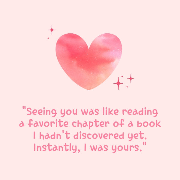 Glistening heart graphic embodies unexpected love at first sight quotes.